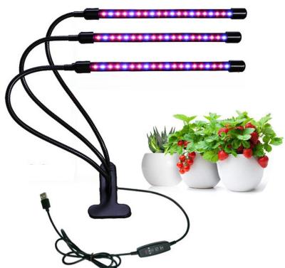 China Household Dimmable Aluminum Portable Plant Led Light Usb 360 Degree Flexible Gooseneck Plant Grow Light Small for sale