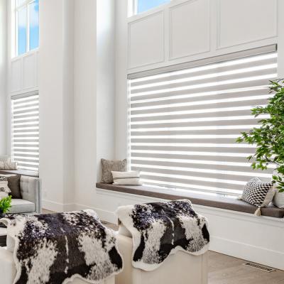 China Minimalist No Pull Blinds Custom Square Cover Zebra Blinds for sale