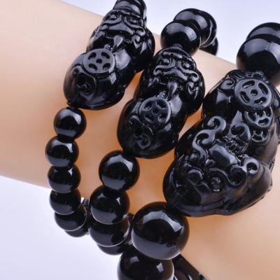 China Wholesale CLASSIC Obsidian Amethyst Bracelet Fashion Feng Shui Pixiu citrine bracelet for women and men for sale