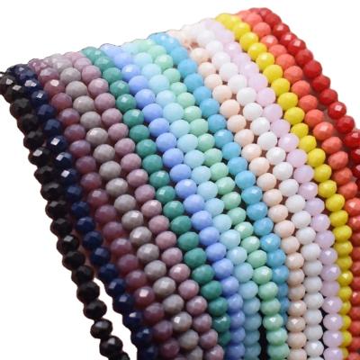 China Jewelry Making Bead Makers DIY Jewelry Accessories Imitation Jade Material Crystal Rondelle Multicolor White Loose Beads for sale