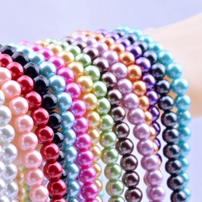 China Jewelry Making Factory Wholesale 8mm Colored Glass Bead Round Loose Crystal Beads Strands For DIY Jewelry Accessories for sale