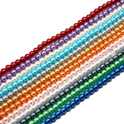 China Jewelry Making 8MM Artificial Pearl Glass Bead For DIY Bracelet Necklace Jewelry Making Clothing Beaded Accessories for sale