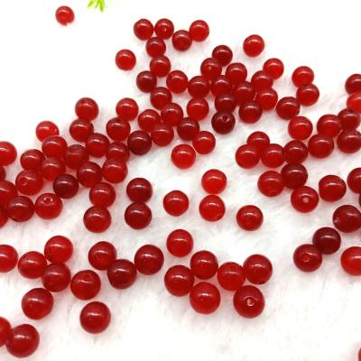 China Jewelry Making 3-14mm Quartz Jade Red Round Loose Beads For DIY Jewelry Handwork Jewelry Making for sale