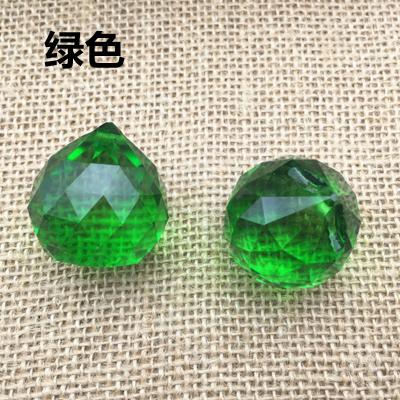 China Hiphop Custom 30mm Bead Colorful Glass Crystal Ball Dangling Loose Beads For DIY Jewelry Curtain Accessory for sale