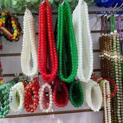 China Jewelry Making Glass Bead 8mm 45cm Jewelry Necklace High Quality Handmade Beaded Bracelet For Women And Men for sale