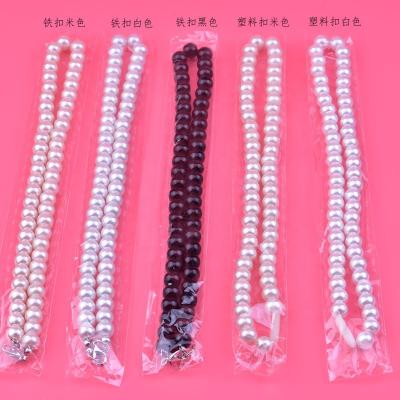 China Vintage Clavicle Chain Jewelry Accessories 8mm Simple Artificial Pearl Glass Bead Short Necklace For Women for sale