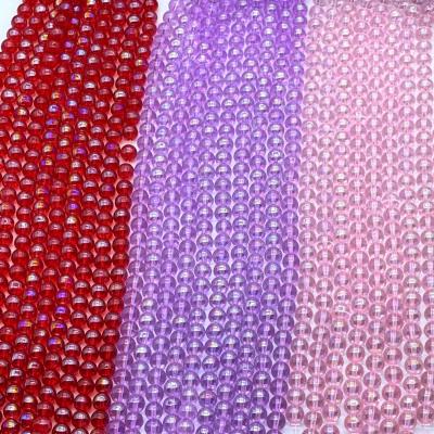 China Jewelry Making 8mm Clear Glass Crystal Rondelle Beads AB Colorful Beads For Bracelet Necklace DIY Jewelry Accessories for sale