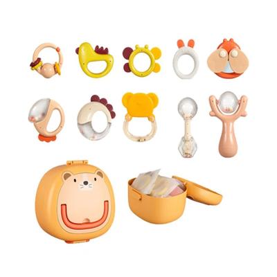 China Toy Newborn Baby Rattle Teething Soft Toys with Storage Box Baby Rattle Toys for Newborns BPA Free Baby Toys for sale