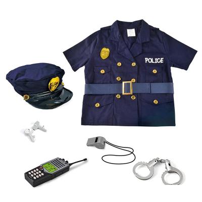 China Eco-friendly Material Police Tool Kit Toys Pretend Play Toy Funny Children Costume With PVC Bag Role Police Pretend Play Toys for sale