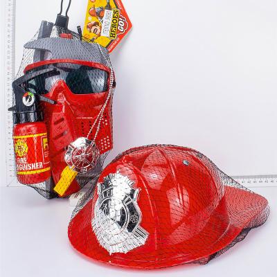 China Role Playing Toys Firemans Red Helmet Firefighter Dressing Up Pretend Play Toys Fire Rescue Set Helmet For Kids for sale