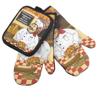 China Casual The Fine Plain Oven Mitten Quality Kitchen Mittens for sale