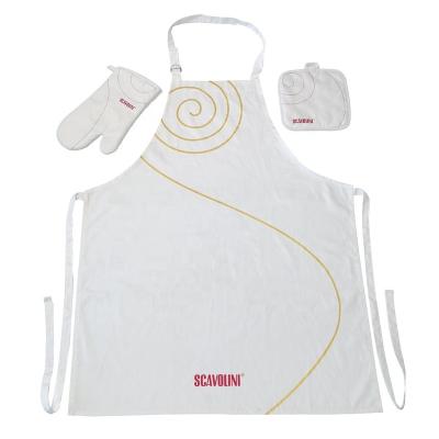 China Wholesale Glove 2020 Aprons Oven Mitt Set Custom Cotton 3pcs Sets for sale