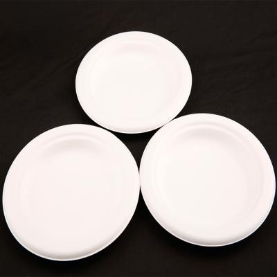 China New Arrival Disposable Biodegradable Food Grade Sugar Cane 6inch Round Dish for sale