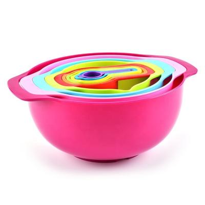 China High Quality Stocked Color 10pcs Plastic Bowl Spoon Measuring Set for sale