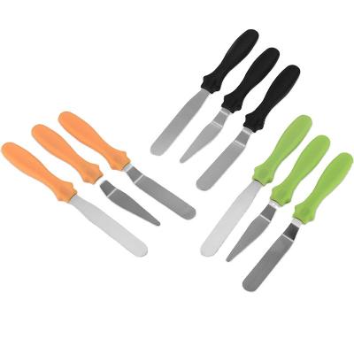 China Manufacturer Stocked Stainless Steel DIY Set DIY Tool Cake Three Piece Baking Knife for sale