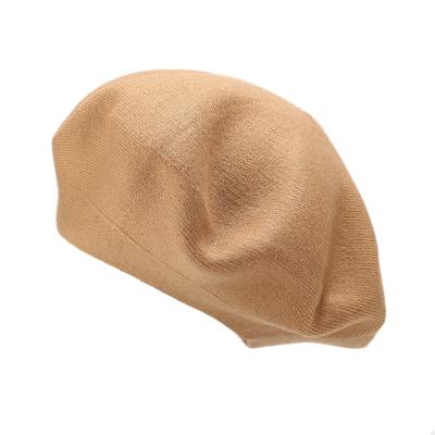 China Wool Beret Hat Solid Color French Artist Cadet Beret For Classic Casual Women for sale