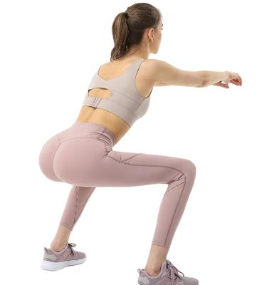 China Breathable Women Compression Workout Sports Tracksuit Fitness Tank Hip Lift Yoga Gaiters Set Equipments for sale