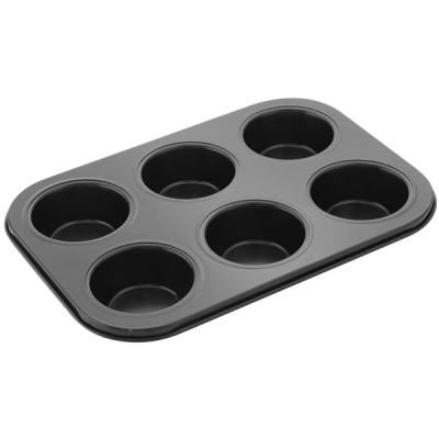 China 6 Cup Dishwasher Safe Premium Nonstick Bakeware Muffin and Cupcake Pan for Baking Professional for sale