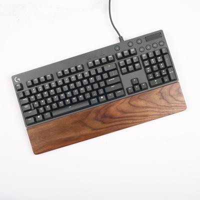 China Eco-Friendly Black Walnut 87 Key Support Wooden Keyboard Wrist Rest for sale