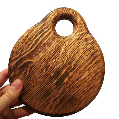 China Small Wooden Round Serving Board Viable Mini Oak Wood Cutting Board for sale