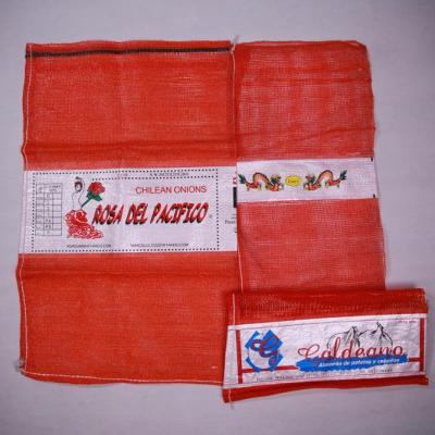 China Recyclable PP/PE knitted plastic gauze mesh raschel packing bags for agriculture fruit vegetable for sale