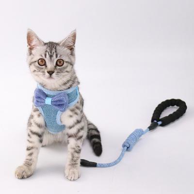 China YIWU Feishang Viable Wholesale Pull Rope Set Bow Strong Cat Leash Stowable Vest for sale