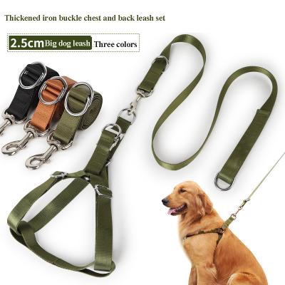 China Viable Wholesale Retractable Pet Leashes Combine Buckle Chest And Large Back Dog Collar And Leash for sale