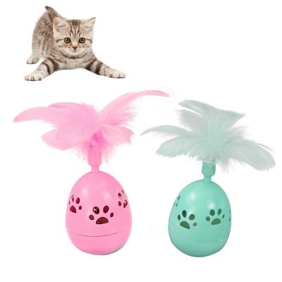 China 2022 Wholesale New Arrivals Viable Tumbler Bells Feathers Interactive Cat Toy Funny Pet Teasing for sale