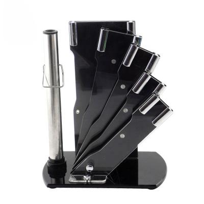 China Distress Buying Sustainable Blocks Roll Bags Stainless Steel Knife Acrylic Block for sale