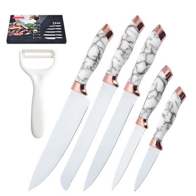 China Sustainable Fashion Sustainable Knife Sets Stainless Steel Gift Box 3cr13 6pcs Kitchen Knife for sale