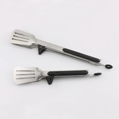 China Direct Selling Sustainable Home Kitchen Cooking Tpr Utensils Metal Food Tongs for sale