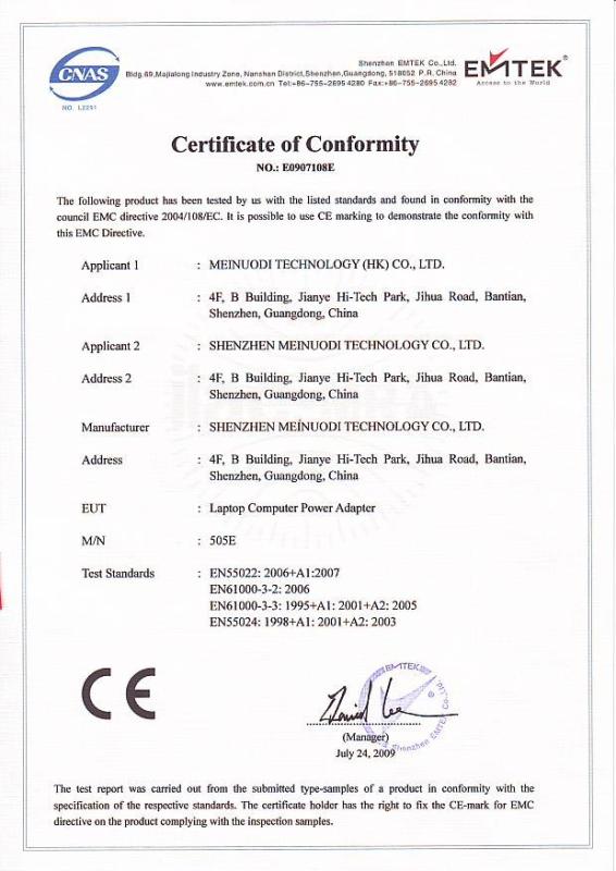 CE - Shenzhen Meind Technology Co., Ltd.