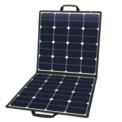 China 100W Solar Phone Charger Solar Panel With Dual USB Folding Folding Portable Solar Panels For Outdoor Camping 480*365*66mm for sale