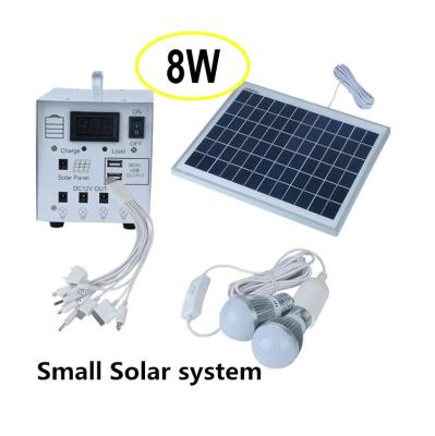 China Mini Portable Home Solar Power Panel Home Lighting System For Home With Led Light For Mobile Phone Charging for sale