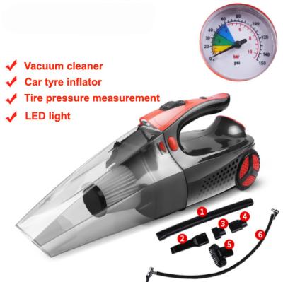 China Factory Price Car / Home Dc 12v 100w 4 In 1 Hand Car Wet Dry Vacuum Cleaner With Compressor for sale