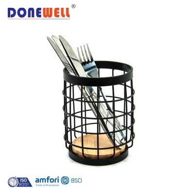 China Factory Viable Universal Wooden Bottom Original Universal Wooden Bottom Chopsticks Fork Knife Holder Utensil Holder for sale