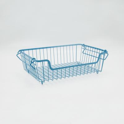 China Factory Wholesale Viable Metal Iron Basket Bin Storage Picnic Basket With Handle for sale