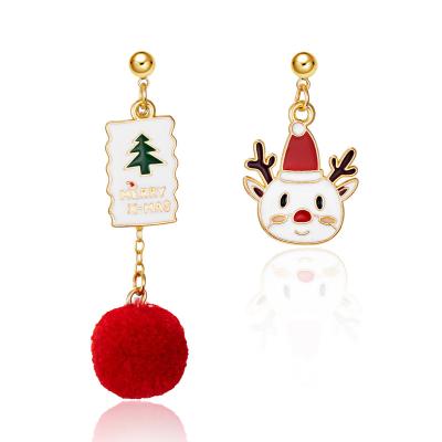 China Custom Classic Trendy Alloy Women Party Christmas Trendy Christmas Gift Earrings for sale