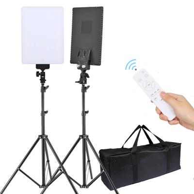 China Photography Dimmable Bi-color Soft Led Visual Indicator Light Kit With Battery Light Stand For Game Live Stream YouTube 22cm*30cm for sale