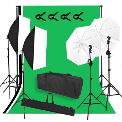 China Video Photography Studio Lighting Softbox Continuous Blub Umbrellas Backdrop Support Kit 8.5 x 10 Background Pi For Shooting 50cm*70cm for sale