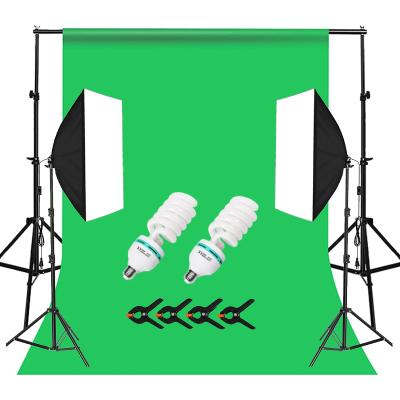 China Reflective Cloth Photography Softbox Lighting Kit Photo Studio Equipment with E27 Socket 5500K Bulb for Video Shooting, Weddings, Live Streaming for sale