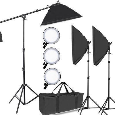 China Photo Studio Lighting Kit 45W x28 Softbox Professional Photography 20' Continuous Dimmable Led Bulbs With Remote Controls 50cm*70cm for sale