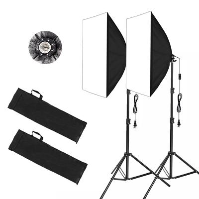 China Thoughtful Fabric Photography Studio Lighting Ceramic Single Holder Photo Lamp E27 Continuous Portrait and Product Visual Softbox Shooting Kit for sale