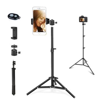 China PORTABLE Adjustable Cell Phone Tripod with Phone Holder and Ball Head Fits DSLR Camera Suitable for Video Recording, Vlogging, Photography for sale