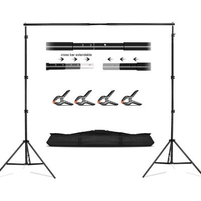 China Adjustable 8.5x10ft Crossbar Photo Backdrop Photo Backdrop Aluminum Background Support Stand with Carry Bag for Photography Studio Video Shooting for sale