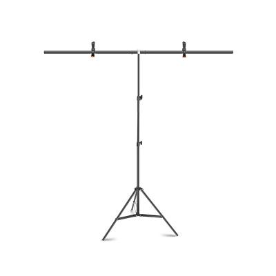 China 5 x 6.5ft Photo Muslin Aluminum Video Adjustable Backdrop Stand with 3pcs Cuts T-Shape Backdrop Stand Support System Kit for sale