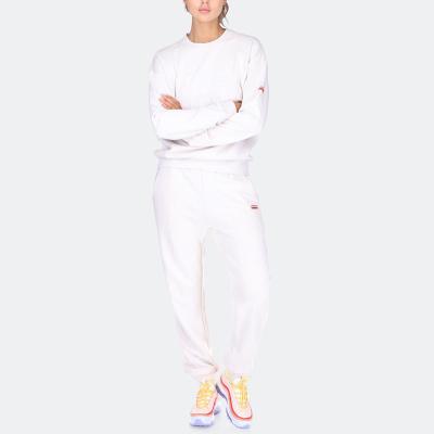 China Anti-wrinkle new arrival fashion women pants loose casual white color track pants for sale