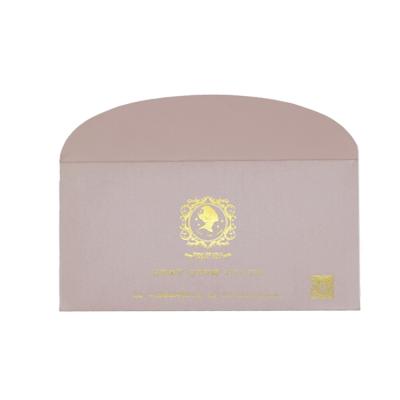 China Gift Envelope Wholesales Custom Luxury Pink Envelopes With Gold Foil Logo for sale