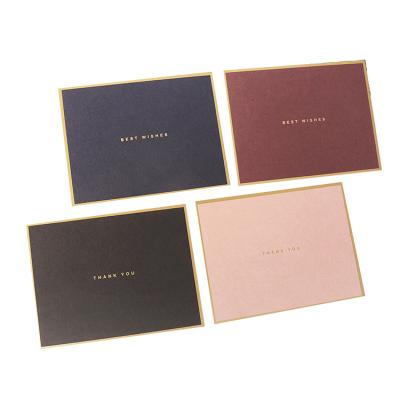 China Europe Personalized Gold Foil Logo Wedding Invitation Thank You Cards for sale