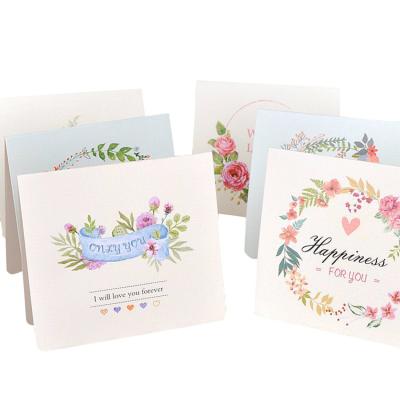 China Promotional Europe Custom Printing White Wedding Invitations Greeting Cards for sale